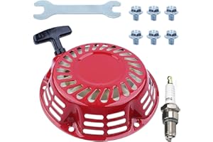 Ensemble de Démarreur à Rappel pour HONDA GX200 GX160 GX140 GX120 168F et Moteur 5.5HP 6.5HP, ADEFOL Lanceur avec Des Vis et Bougie Démarrage à Tirette Pièces de Rechange