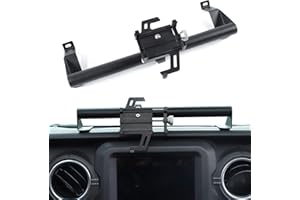 JECAR Phone Mount for Jeep JL Dash Cell Phone Holder Compatible with 2018-2023 Jeep Wrangler JL JLU Sport Rubicon Sahara & Gladiator JT