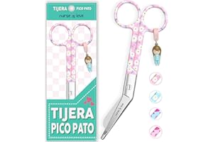 Nurse is Love Tijeras Enfermeria Punta Roma - Tijeras Pico de Pato Enfermeria | Ideal para Porta tijeras, Punta Redonda Profesional, Primeros Auxilios