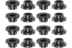 QUARKZMAN 12pz Flangiato Manicotto Cuscinetti 8mm Foro 10.9mm OD 7.4mm Lunghezza Nylon Boccole per Albero Nero