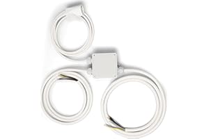 EW24 Hochwertige [Küchenanschlussbox, Splitter-Box] mit 2m Kabel Küchenanschlussverteiler [2-fach für Kochfeld & Backofen] an Herdanschlussdose IP40 hergestellt in Germany