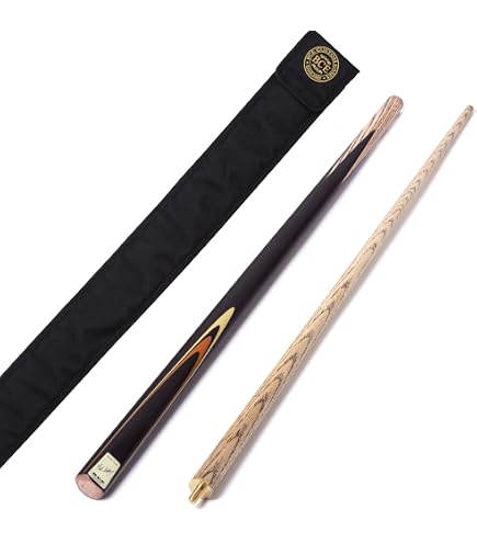 Stecca Da Biliardo Ronnie O'Sullivan Riley EL-06E In Frassino Nordamericano, 2 Pezzi 145 Cm, Punta 9.5 Mm, Legno Naturale E Nero