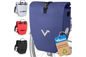 Valkental - Borsa portabagagli grande e impermeabile - Volume di riempimento 20 litri - Borsa da bicicletta per portabagagli con catarifrangenti
