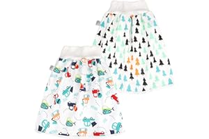 AOLSTECELL FLYISH DIRECT Jupe de Couche Bébé, Culottes D'apprentissage Lavables, Jupe D'entraînement pour Bébé Garçon,Jupe D'entraînement Réutilisable pour Un Bon Sommeil,4-8T