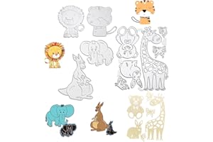 CHOLINCHIN 10 pezzi Fustella modello di taglio giungla foresta animali set, muore zoo Eefant goffratura stencil modelli di taglio fustelle per bambini scrapbooking album fotografico embossing carta decorazione