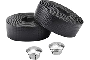 Jinlaili 2 Rolls Bicycle Handlebar Tapes, Road Bike Handlebar Tape, Bike Bar Tape, Road Bicycle Handlebar Tape Bike Bar Wraps with 2 Bar Plugs for Touring Cycling and Road Racing