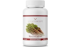 ‎VITACONCEPT PRAXIS FÜR ANTI-AGING-MEDIZIN Resveratrol I Der Vergleichssieger* I 500 mg Trans-Resveratrol pro Kapsel I 90 Kapseln (3 Monate) aus japanischem Staudenknöterich I laborgeprüft I vegan I hochdosiert I Vitaconcept