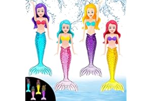 YOUYIKE Giochi subacquei per bambini – Set di 4 luci sirene, vasca da bagno, divertimento in famiglia