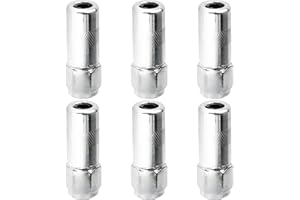 CAIHINIER 6 PCS Mundstück für Fettpresse, 1/8 NPT Düsenarmaturen Fettpressenrohr Adapter, M10 Gewinde Schmiermittelaufsatz Hand Fettpresse, Schmierpresse Anschluss Nippel