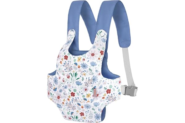 GAGAKU Porte-poupée - Accessoire de poupée - Porte-bébé pour poupées - Porte-bébé avec Bretelles réglables - pour Enfants - Accessoire de poupée - Bleu (Pommes de pin)