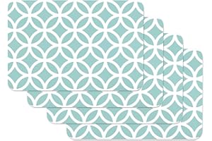 Venilia Mint Salvamanteles Circle Menta, Mantelería, Mantel Individual para el Comedor, Apto para Alimentos, 4 tajada, 45 x 30 cm, 59043, 30 x 45 cm, 4