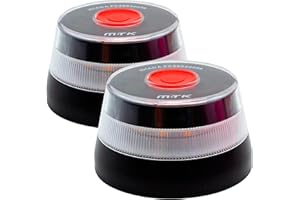 HIBRON Luz Emergencia V16 Homologada DGT con Geolocalización, Baliza Coche Conectada DGT 3.0, Datos Incluidos hasta 12/2038, Pack 2 Unidades