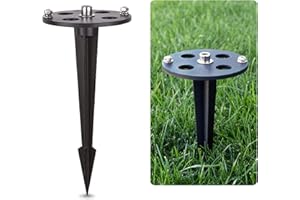 ‎LINOVUM Rostfreier Erdspieß für linovum BOSEA Wegeleuchten - Erdreich Befestigung für Pollerleuchten - robust & wetterfest