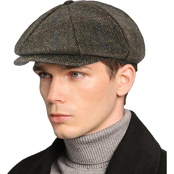 Casquette 8 Pièces Tweed 100% Laine Irlandaise Hatman Of Ireland - Fabriquée En Irlande