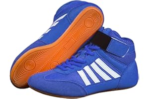 GOLDENEAMEISEN Scarpe da Wrestling Giovanile,Scarpe da Lotta,Scarpe da Boxe da Donna E da Uomo,Non-Slip,Leggero,Confortevole,Resistente E Traspirante,Adatto per Boxe,Lotta,Sollevamento Pesi,Arti Marziali