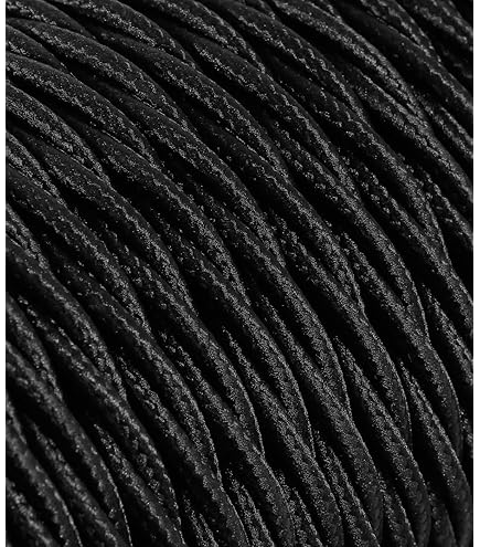 Smartect Cavo Elettrico Tessile Antracite, 3 Metri, Tripolare (3x0,75mm²) - Perfetto Per Lampade Retrò, Fai Da Te, Design D'interni - 8