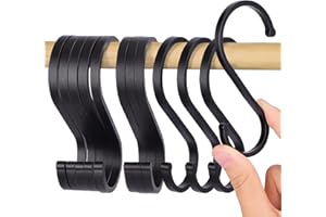 ACMETOP S Haken, 12 Stück Haken zum Einhängen passender Durchmesser 21mm/32mm, Hacken Aluminium Küche, Schrank, Garage und Garten für hängende Töpfe und Pfannen, Kaffeetassen, Kleidung, Pflanzen