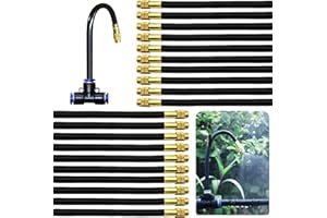 CESFONJER Sprühnebel Terrasse, 20 Stück 8mm Bewässerungsdüsen, Einstellbare Sprühdüsen Bewässerung, Nebeldüse für Gärten Sprinkler Gewächshäuser