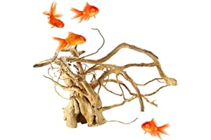 Djowyh Ruftup Racine en Bois flotté pour Aquarium - Racine d'arbre en Bois flotté - Racine d'arbre en Bois véritable - Racine de Doigt - Décoration d'aquarium - pour Aquarium, Petits Poissons