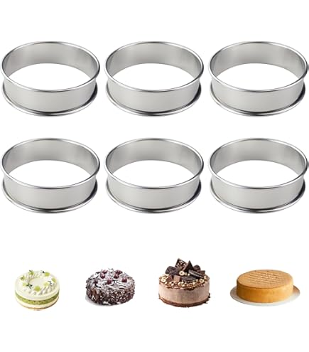 6 Anelli Per Muffin In Acciaio Inox - 10.5x2.5 Cm, Antiaderenti Per Torte, Mousse E Dessert - Foto 11