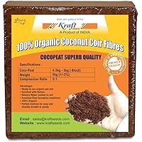 Kraft Seeds Compressed CocoPeat Block, 5Kg