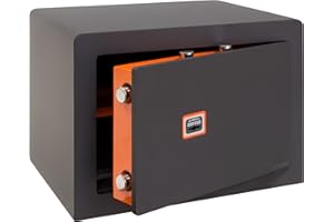 ARREGUI Plus C 180340 Coffre-fort à clé en acier facile d'utilisation | Coffre-fort de sécurité serrure à clé certifiée pour la maison et pour professionel | Armoire forte | 27 x 38,5 x 30 cm | 23L