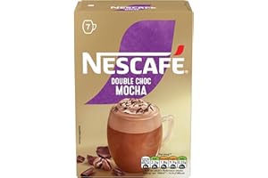 NESCAFÉ Mocha Double Chocolate Instant Coffee 7 Sachets, 100percent Responsibly Sourced Coffee Pack of 1