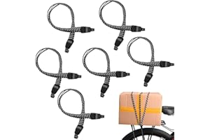 Realjoy 6 Pezzi Bicicletta Cinghie Elastiche con Ganci,Cinghie Elastiche per Portapacchi,Cintura per Moto per Biciclette, Motociclette, Camion, Bagagli e Trasporto Merci