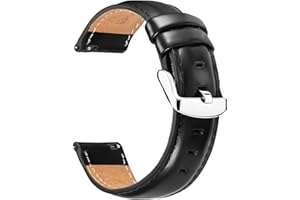 BINLUN Skórzane Paski do Zegarków Skórzane Paski do Zegarków Quick Release dla Kobiet i Mężczyzn 12mm 13mm 14mm 17mm 18mm 19mm 20mm 22mm w Kolorze Czarnym Brązowym Czerwonym