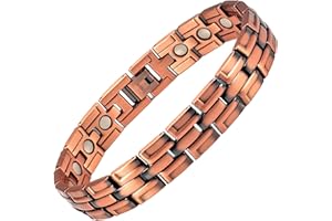 GENERIC YINOX Rotes Kupferarmband für Herren Rotes Kupfer-Magnetarmband Armband mit einreihigen Magneten
