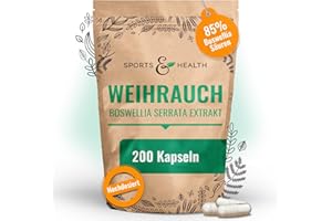 ‎CDF SPORTS & HEALTH SOLUTIONS Boswellia Serrata Weihrauch – 200 Boswellia Weihrauch Kapseln – Extrakt 85% Boswellia Säuren – vegane Weihrauchkapseln hochdosiert