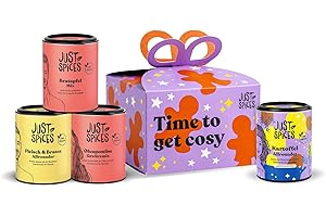 ‎JUST SPICES Just Spices Cozy Winter Food Box 2025 I 4 winterliche Gewürzmischungen I schöne Geschenkbox für Hobbyköche
