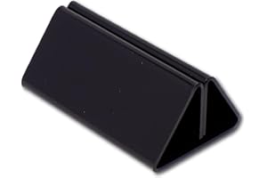 EPOSGEAR 100mm Menu Show Card Acrylic Name Place Table Sign Display Stand Holders - Perfect for Shops, Restaurants, Bars, Weddings, Parties etc (Black, 5 Holders)