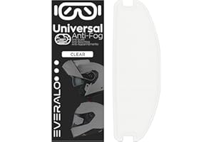 EVERALO Anti buee Casque Moto - Pinlock Universel pour Visière - Film Anti buée Casque Adhésif - Compatible avec Les Casques Jet - intégraux et modulaires