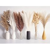 Pampa Séchée, Décoration de Table Boho, Fleurs Séchées de Queues de Lapin, Herbe de Pampa Brune et Blanche pour Mariage, Mais