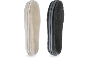 LARGERED 2 Pares Plantillas Borreguito para las Mujeres y Hombres de Piel Oveja Caliente Plantillas De Invierno Plantillas Aislantes Frio Adecuadas para la Seguridad Botas,Botas de Trabajo,Senderismo Scarpe