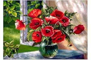 MXJSUA Kit de Pintura de Diamantes 5D por número completos Bordado Punto de Cruz Rosa,Cuadros de numeros imágenes de estrás Manualidades hogar, Cocina, Hotel, decoración de Pared, 40 x 30 cm