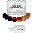 SPORTZ SAGA Siscaa Sureslam Carrom Board Coins Set - 11 Black, 11 Yellow, 2 Red Coins - Includes Siscaa Ultra 30 Grams Non-Toxic Powder - Ideal for Player and, Tournament and Clubs - Siscaa Sure Slam