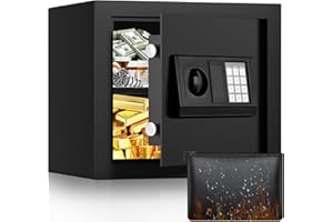 TISKGG 40L Safe Fireproof Waterproof for Home, Furniture Safe, Fireproof with Combination Lock Key, Digital Cabinet Safe with Alarm System, Wall Safe for Jewellery, Documents, Medicines