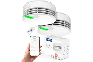 Hekatron Genius Plus Edition - Rilevatore di Fumo con Batterie Integrate e Cuscinetti Adesivi Inclusi - Set con 2 Rilevatori - Bianco