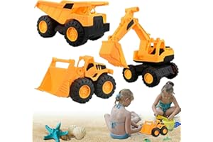 Afenau Ensemble De 3 PièCes Excavateur Jouet,Engins De Chantier VéHicules Jouet,Chargeur,Excavatrice,Bulldozer,Jouet Construction Véhicules Kit,Pelleteuse Enfant Exterieur,Jouet Exterieur Enfant