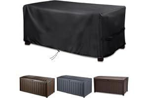 MRWiZMS Panca Contenitore Copertura, Baule da Esterno Impermeabile Copertura, per Scatole Esterno e Scatole di Immagazzinaggio, Panno Oxford Resistente 420d Impermeabile (132x73x63cm)