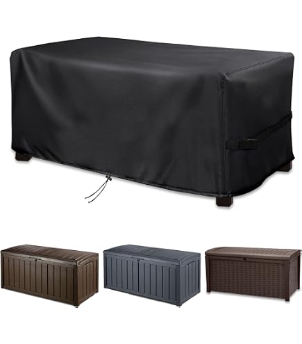 Couvercle De Boîte De Rangement Extérieur Étanche - 123x62x55 Cm, Tissu Oxford - Protection UV Pour Banc, Coffre De Jardin