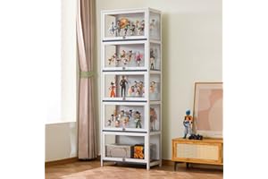 JFOZDM Vetrina Espositiva Per Collezionismo, Vetrina Multifunzionale in Vetro Antipolvere, Design Della Porta dell'armadio a Ribalta,Vetrinetta Espositiva per Uffici, Camere da Letto, Soggiorni