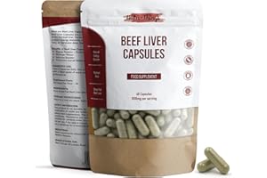 NUTRI-THINGS Grass Fed Beef Liver Capsules – Nutrient-Rich Organ Supplement for Energy, Immunity & Vitality – 500mg Per Capsule – Desiccated Liver Tablets – Supports Mood, Skin & Wellness – 60 Capsules