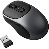 Keychron Kablosuz Fare, 2400 DPI Sessiz Tıklamalar, 2,4 GHz/Bluetooth 5.2/Programlanabilir D&uuml;ğmelerle Kablolu, Diz&uuml;st&uuml; Bilgis