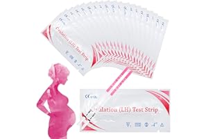 ZYNERY 20 Pièces Test d'Ovulation, Test Ovulation Bandelette, Teste de Grossesse, Tests d'Ovulation et de Fertilité, Test de Grossesse Précoce, Sensibilité Optimale 25 mIU/ml
