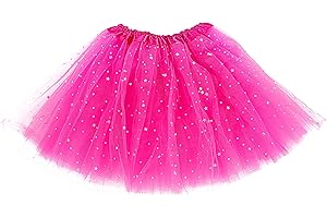 YOLEV Damen Tüllrock 3 Lagen Tüll Rock mit Pailletten Sternen Adult Teen Tütü Rock Retro 80er Party Halloween Karneval Party Kostüm