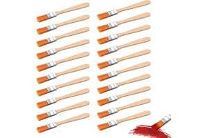 Peygre Set med 20 små penslar med mjuka borst, 1,3 cm | Professionell nylonborste och borste för akryl, väggdekoration, dörrar, staket, möbler. 20 st