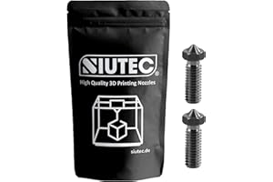 SIUTEC® Premium Volcano Buse 0,3 mm en acier trempé – Lot de 2 pour filament 1,75 mm | Compatible avec Sidewinder X1/X2, Genius Pro, Vyper, Kobra Max, Super Racer, V400, Little Monster